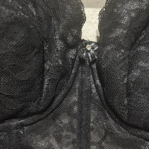 Necessary Objects Black lace corset top Lingerie 90s vintage - Picture 4 of 8